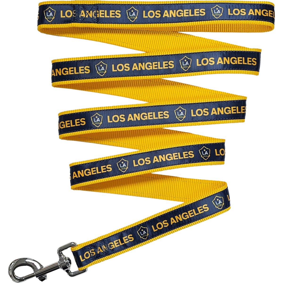 Pets First MLS Team Satin Nylon Dog Leash, Large: 6-ft long, 1-in wide, LA Galaxy