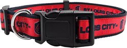 Pets First MLS Team Satin Nylon Dog Collar, Medium: 18-in neck, 1-in wide, St. Louis SC