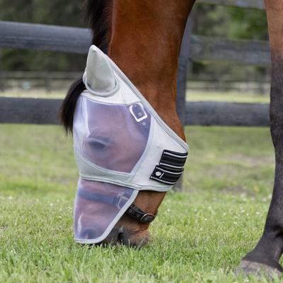 Show full view: Equinavia Algard Soft Mesh Long Nose Horse Fly Mask, Silver, Warmblood slide 4 of 5