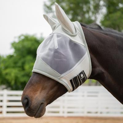 Show full view: Equinavia Algard Soft Mesh Horse Fly Mask, Silver, Pony slide 3 of 3