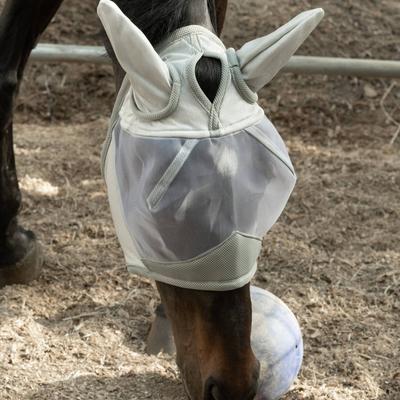 Show full view: Equinavia Algard Soft Mesh Horse Fly Mask, Silver, Pony slide 2 of 3