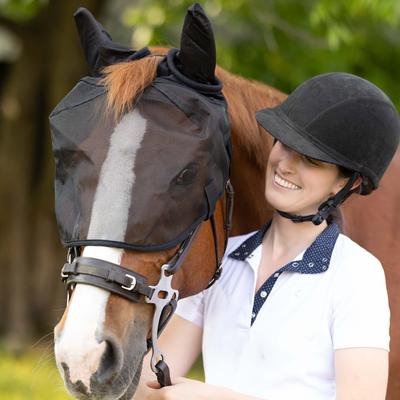 Show full view: Horze Bridle Horse Fly Mask, Black, Large slide 4 of 4