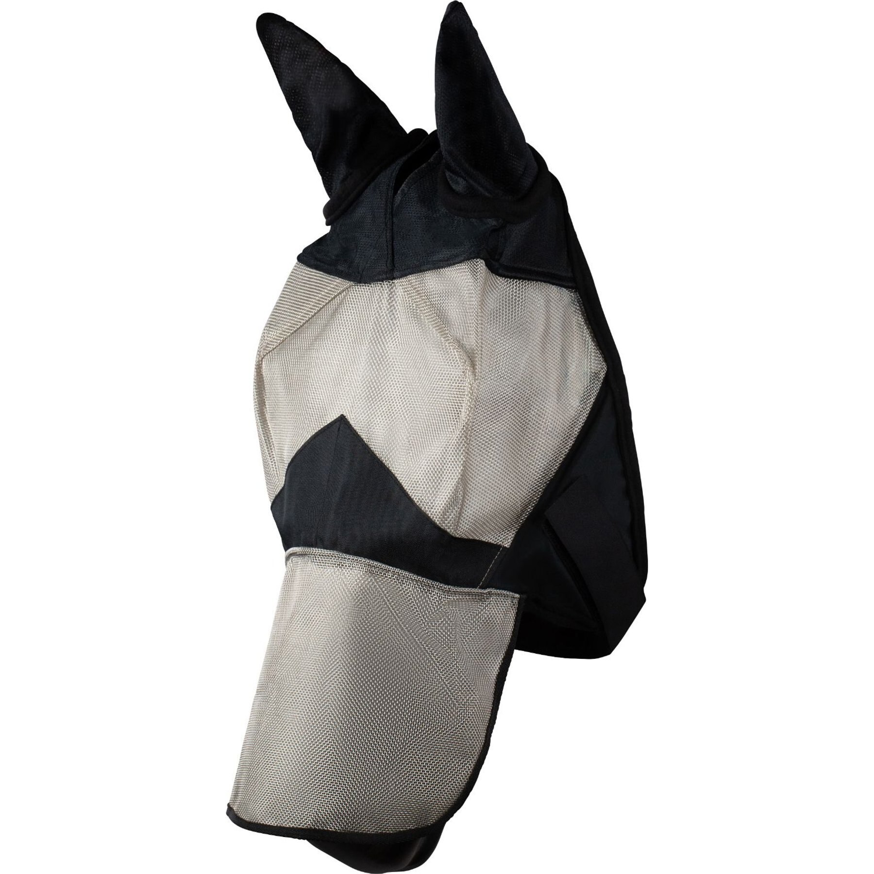 Horze Long Nose Horse Fly Mask, Light Brown & Black, Pony