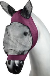 Horze Soft Stretch Horse Fly Mask, Pony, Dark Red