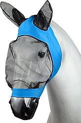 Horze Soft Stretch Horse Fly Mask, Pony, Blue