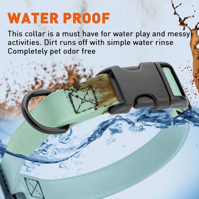 Show full view: Dogline Biothane QR Buckle Waterproof Standard Dog Collar, Sage Green, Large: 15 to 23-in neck, 1-in wide slide 4 of 9