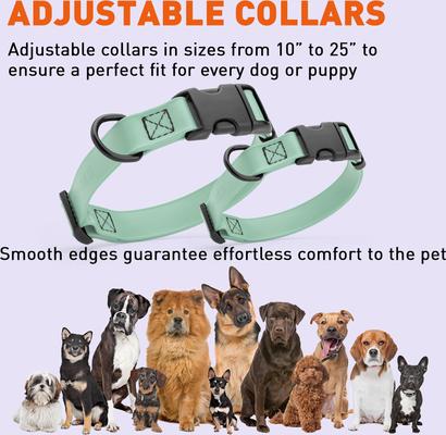 Show full view: Dogline Biothane QR Buckle Waterproof Standard Dog Collar, Sage Green, Large: 15 to 23-in neck, 1-in wide slide 6 of 9