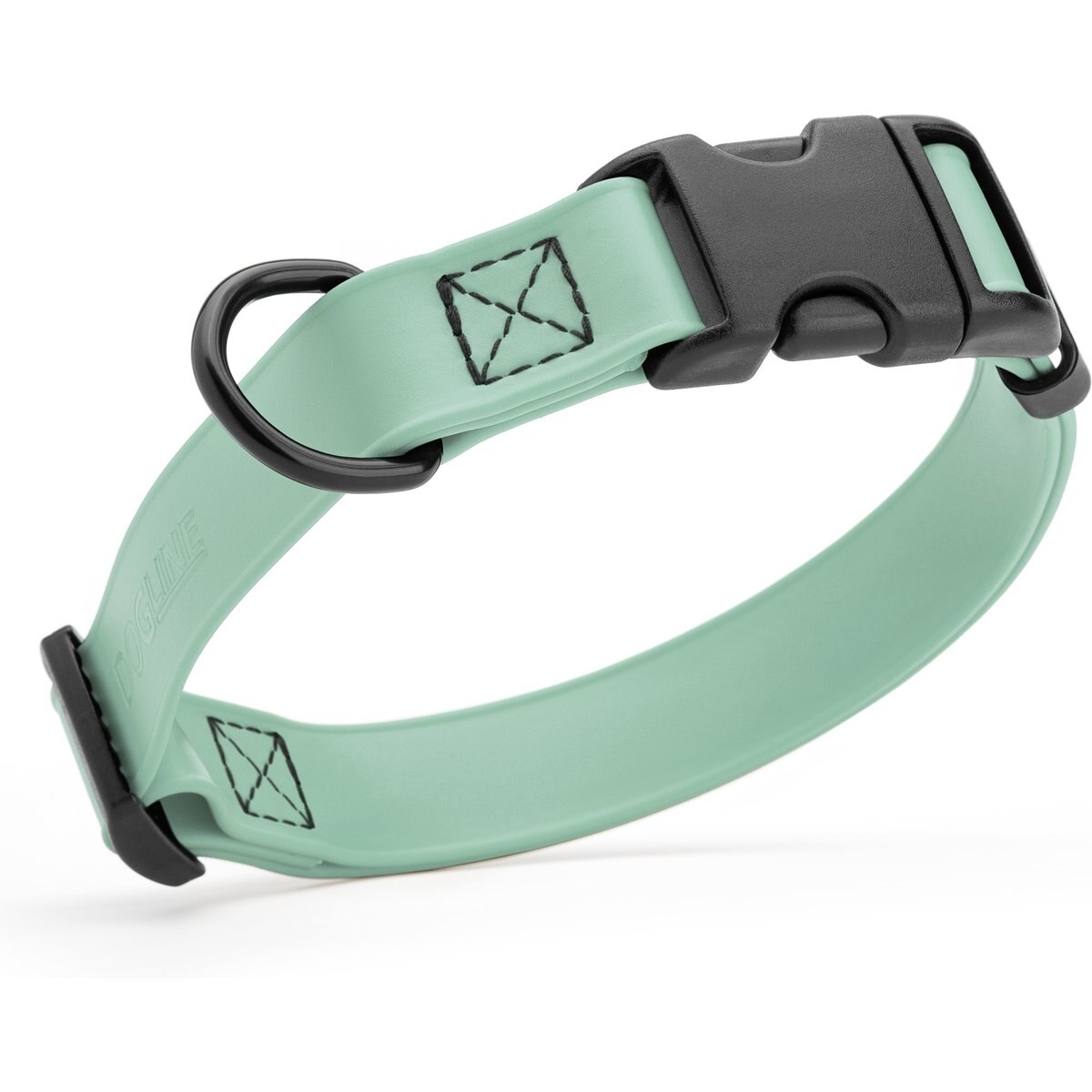 Dogline Biothane QR Buckle Waterproof Standard Dog Collar, Sage Green, Medium: 12 to 19-in neck, 3/4-in wide