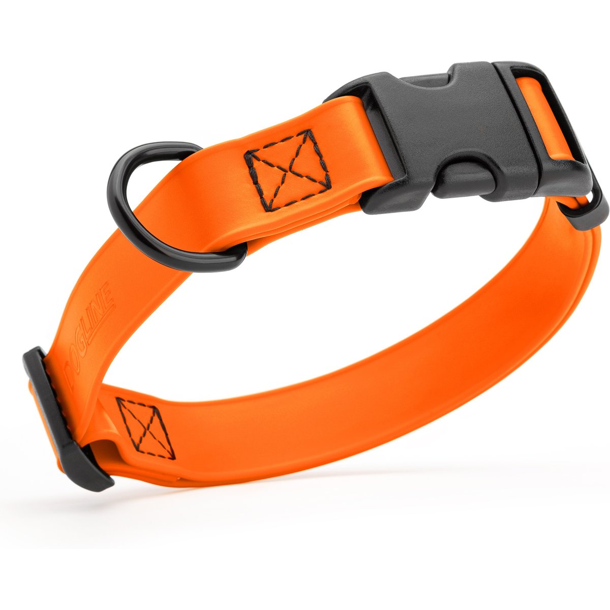 Dogline Biothane QR Buckle Waterproof Standard Dog Collar, Hunter Orange, Medium: 12 to 19-in neck, 3/4-in wide