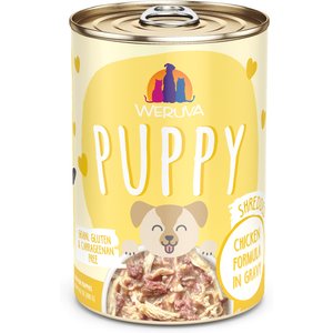Weruva Puppy Chicken Formula in Gravy Wet Dog Food, 14-oz can, case of 10
