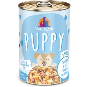 Weruva Puppy Chicken & Rice Formula in Gravy Wet Dog Food, 14-oz can, case of 10