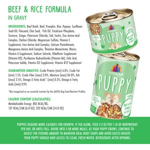 Weruva Puppy Beef & Rice Formula in Gravy Wet Dog Food, 6-oz can, case of 8