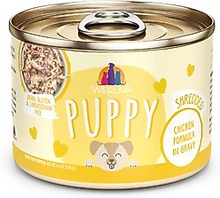 Weruva Puppy Chicken Formula in Gravy Wet Dog Food, 6-oz can, case of 8