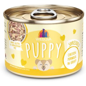 Weruva Puppy Chicken Formula in Gravy Wet Dog Food, 6-oz can, case of 8