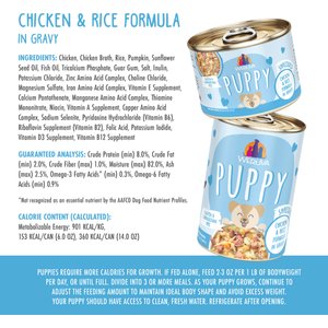 Weruva Puppy Chicken & Rice Formula in Gravy Wet Dog Food, 6-oz can, case of 8