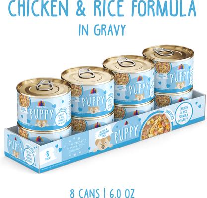 Show full view: Weruva Puppy Chicken & Rice Formula in Gravy Wet Dog Food, 6-oz can, case of 8 slide 3 of 11