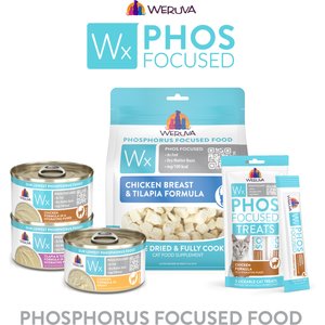 Weruva Wx Phos Focused Chicken Breast & Tilapia Formula Grain-Free Freeze-Dried Cat Food, 1-oz bag