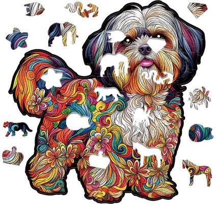Show full view: Nestologi Shih Tzu Dog Wooden Jigsaw Puzzle, 150 Pieces, 11.7 x 16.5-in slide 2 of 9
