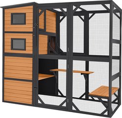 Aivituvin AIR54 Outdoor Cat House, Brown