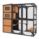 Aivituvin AIR54 Outdoor Cat House, Brown