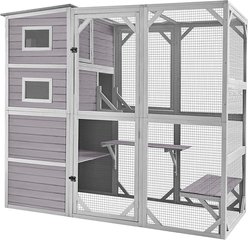 Aivituvin AIR54 Outdoor Cat House, Gray
