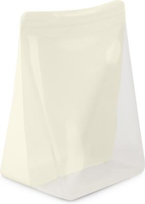 Show full view: W&P Reusable Silicone Stand Up Dog Food Storage Bag, 50-oz, Cream slide 3 of 8