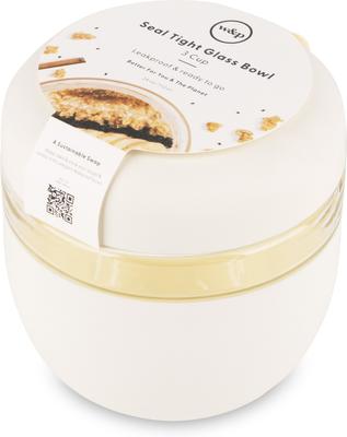 Show full view: W&P Seal Tight Glass Bowl Dog Food Storage, 24-oz, Cream slide 6 of 6