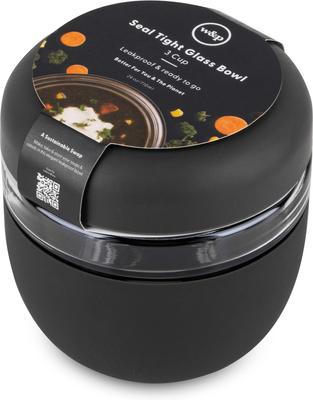 Show full view: W&P Seal Tight Glass Bowl Dog Food Storage, 24-oz, Charcoal slide 6 of 6