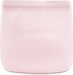 W&P Reusable Silicone Sandwich Bag Dog Food Storage, 34-oz, Blush