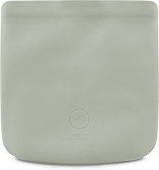 W&P Reusable Silicone Sandwich Bag Dog Food Storage, 34-oz, Sage