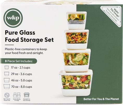 Show full view: W&P 8 Piece Glass Dog Food Storage Set slide 5 of 7