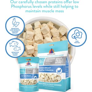 Weruva Wx Phos Focused Chicken Breast & Tilapia Formula Grain-Free Freeze-Dried Cat Food, 1-oz bag