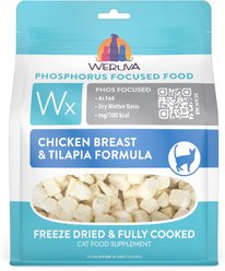 Weruva Wx Phos Focused Chicken Breast & Tilapia Formula Grain-Free Freeze-Dried Cat Food, 7-oz bag