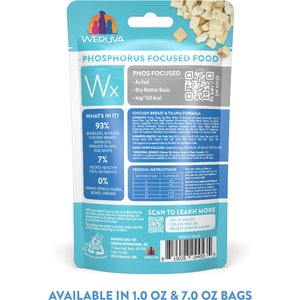 Weruva Wx Phos Focused Chicken Breast & Tilapia Formula Grain-Free Freeze-Dried Cat Food, 1-oz bag