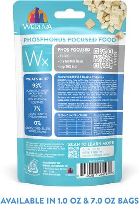 Show full view: Weruva Wx Phos Focused Chicken Breast & Tilapia Formula Grain-Free Freeze-Dried Cat Food, 1-oz bag slide 3 of 11