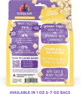 Show full view: Weruva Paw Lickin' Chicken Grain-Free Freeze-Dried Cat Food, 7-oz bag slide 3 of 13