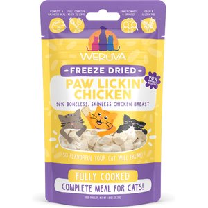 Weruva Paw Lickin' Chicken Grain-Free Freeze-Dried Cat Food, 1-oz bag