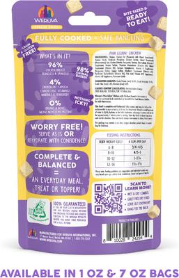 Show full view: Weruva Paw Lickin' Chicken Grain-Free Freeze-Dried Cat Food, 1-oz bag slide 3 of 13
