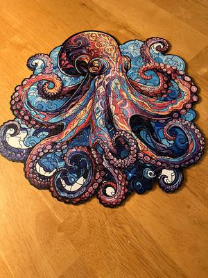 Show full view: Nestologi Octopus Wooden Jigsaw Puzzle, 150 Pieces, 11.7 x 16.5-in slide 3 of 9