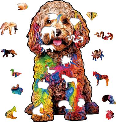 Show full view: Nestologi Labradoodle Dog Wooden Jigsaw Puzzle, 150 Pieces, 11.7 x 16.5-in slide 2 of 9