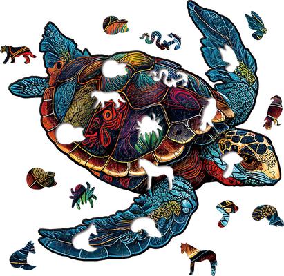 Show full view: Nestologi Sea Turtle Wooden Jigsaw Puzzle, 150 Pieces, 11.7 x 16.5-in slide 2 of 9
