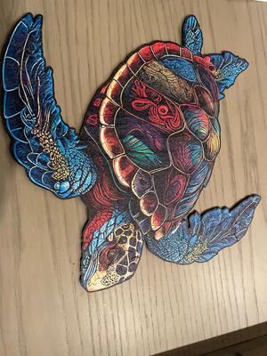 Show full view: Nestologi Sea Turtle Wooden Jigsaw Puzzle, 150 Pieces, 11.7 x 16.5-in slide 3 of 9