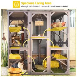 Aivituvin AIR37 Walk-In Outdoor Cat House, Gray, Large slide 2 of 5