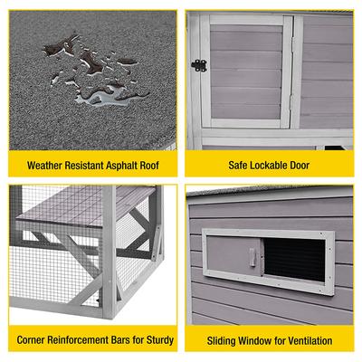 Show full view: Aivituvin AIR54 Outdoor Cat House, Gray slide 6 of 10