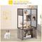 Show in main carousel: Aivituvin AIR102 Wooden 3-Story Cat Condo with Litter Box, Light Gray slide 3 of 10
