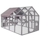 Aivituvin AIR52 Outdoor Wooden Cat House, Gray, Large