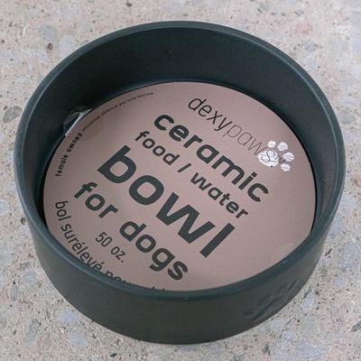 Show full view: Dexypaws Ceramic Dog Bowl, Black, 4-cup slide 6 of 8