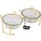 Show in main carousel: Dexypaws 2 Piece Elevated Glass Cat Bowl Set, 1.5-cup, 2 count slide 1 of 5