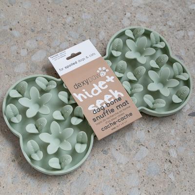 Show full view: Dexypaws Enrichment Snuffle Mat Dog Slow Feeder, Sage Green Bone slide 6 of 7