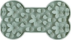 Dexypaws Enrichment Snuffle Mat Dog Slow Feeder, Sage Green Bone